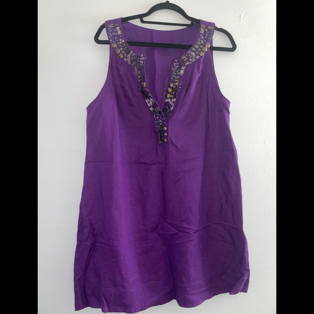 New York & Company Embellished Tunic Size L